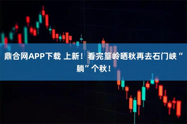 鼎合网APP下载 上新！看完篁岭晒秋再去石门峡“躺”个秋！