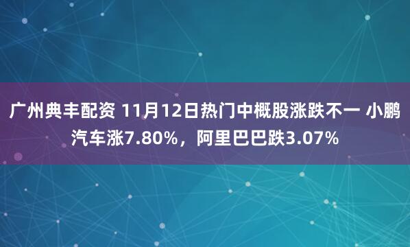 广州典丰配资 11月12日热门中概股涨跌不一 小鹏汽车涨7.80%，阿里巴巴跌3.07%