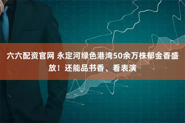 六六配资官网 永定河绿色港湾50余万株郁金香盛放！还能品书香、看表演